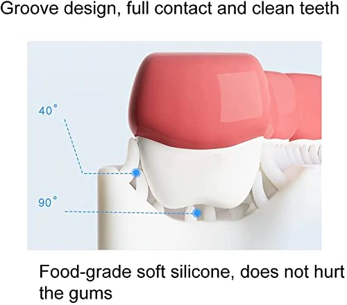 360° U-Shaped Baby Toothbrush | Soft Silicone Kids Oral Care & Teether Brush (Random Color)