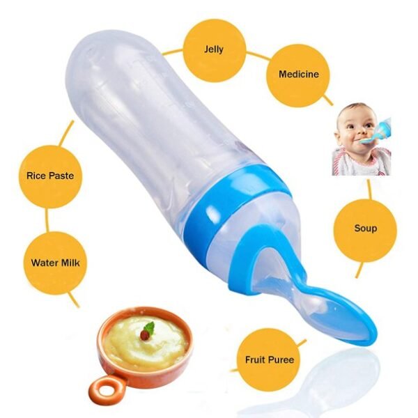 2022_11_22222 Baby Spoon Feeder Silicone Bottle Feeding (Random Color)