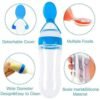 2022_11_3 Baby Spoon Feeder Silicone Bottle Feeding (Random Color)