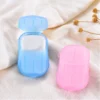 Portable Outdoor Travel Soap Paper Washing Hand Bath Clean Scented Slice Sheets Disposable Boxes Soap Mini Paper Soap