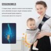 Baby Carrier, Ergonomic Baby Strap one Shoulder Labor-Saving Polyester Baby Half Wrapped Sling (Random Color)