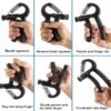 Hand Grip Strengthener Adjustable Resistance Wrist Strengthener Forearm Gripper Hand Workout Squeezer Grip Strength Trainer Without Counter (Random colour) Made in China