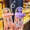 Children Whale Spray Cup Sippy Bottle Cartoon Baby with Sippy Kettle Outdoor Portable Children's Cup (Random Color)
