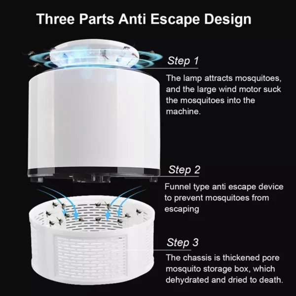 2024_06_s-l960-1-1 Mosquito Trap with Killer Lamp | Eco Friendly Chemical Free USB Connected UV LED Light Fly Bug Di-Speller with Suction Fan Repellent Lamp (Random color)