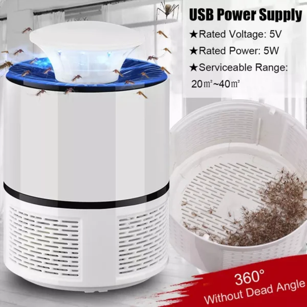 2024_06_s-l960-2-1 Mosquito Trap with Killer Lamp | Eco Friendly Chemical Free USB Connected UV LED Light Fly Bug Di-Speller with Suction Fan Repellent Lamp (Random color)