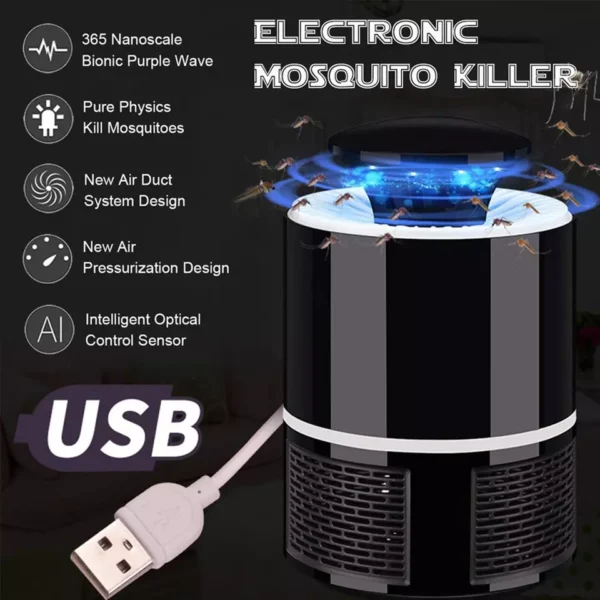 2024_06_s-l960-6 Mosquito Trap with Killer Lamp | Eco Friendly Chemical Free USB Connected UV LED Light Fly Bug Di-Speller with Suction Fan Repellent Lamp (Random color)