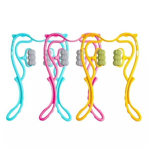 2024_10_s-l960 6 Wheel Pressure Point Neck Massager Relieve Neck, Back And Shoulder Pain (Random Color)
