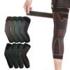 1 Piece Adjustable Compression Knee Support Brace | Breathable Elastic Knee Pad With Strap For Pain Relief, Sports Protection, And Joint Support (With Box)