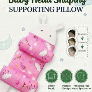 79a53ed985042303bc9e29f371f61bda Original Medicated Adjustable Newborn Baby Head Shaping & Sleeping Support Pillow | Anti-Roll Cushion, Soft Neck Support & Head Positioner | Random Color